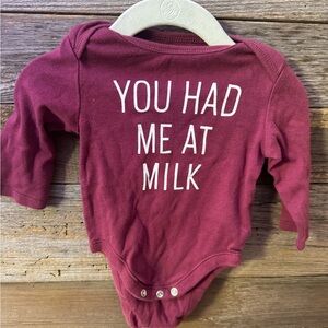 Old Navy Maroon Baby Bodysuit
